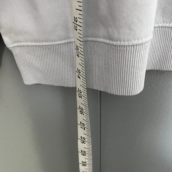 Zara Blue Dear Karma Embroidered Crewneck Relaxed Fit Minimalist Sweatshirt S - Picture 6 of 8